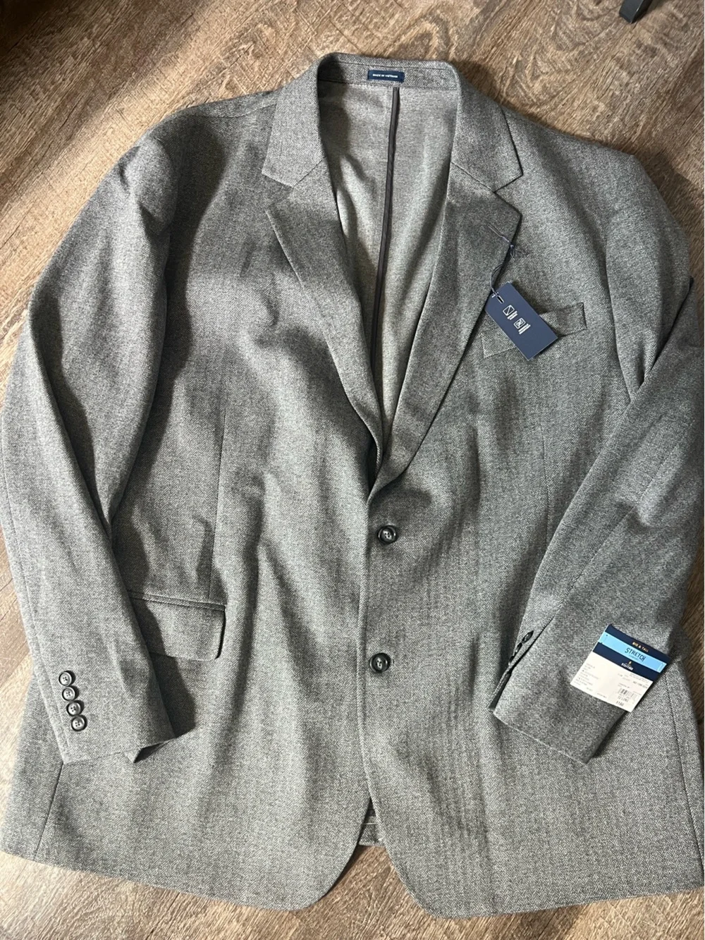 Stafford‎ Men's Classic-Fit Herringbone Sport Coat-Size 52L